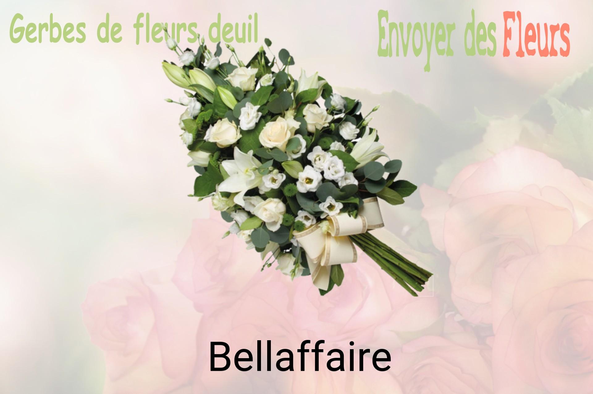 Gerbe de fleurs de deuil livrée à Bellaffaire